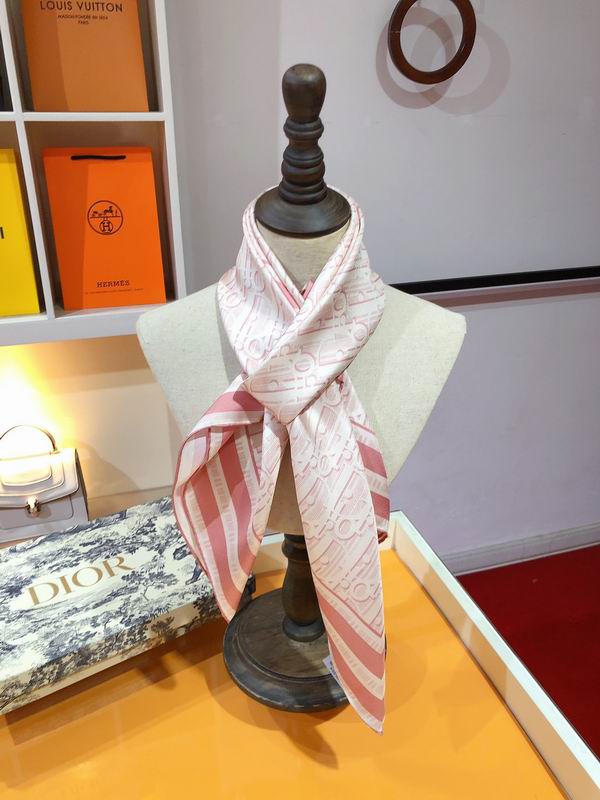 Dior silk scarf 90X90cm E28 (14)
